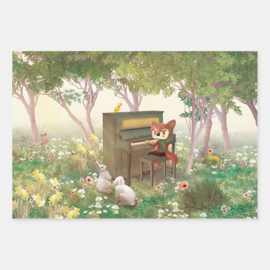 Forest Piano Konzert Geschenkpapier Set (Vorderseite 2)