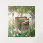 Forest Piano Konzert Wandteppich (Vorderseite)