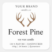 Forest Pine Christmas Candle Sticker (Vorderseite)