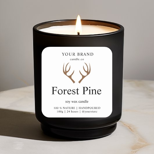 Forest Pine Christmas Candle Sticker