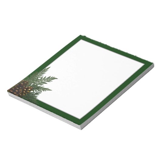 Forest Pine & Ferns Notepad Notizblock (Rotiert)