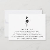 Forest Pine Indie Rustikale einfache Details Einladung (Vorderseite)