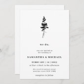 Forest Pine Tree Indie Rustic wir tun Einladung (Vorne/Hinten)