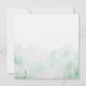 Forest Pine Tree Rustic Watercolor  Einladung (Rückseite)