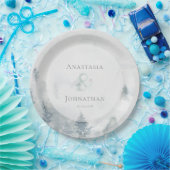 Forest Pine Tree Rustic Watercolor  Pappteller (Party)