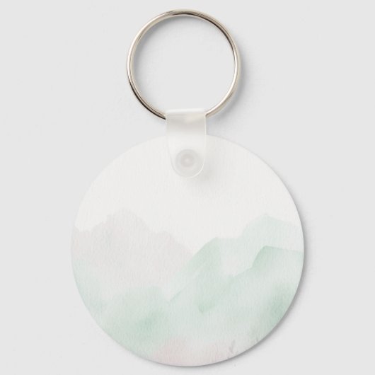 Forest Pine Tree Rustic Watercolor  Schlüsselanhänger (Rückseite)