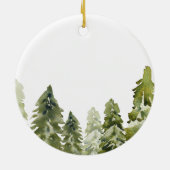 Forest Pine Trees Erste Weihnachten als Mr. und Mr Keramik Ornament (Hinten)