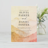 Forest Pines Rustic Destination Wedding Einladung (Stehend Vorderseite)