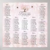 Forest Pink Heart Leaf Tree Poster (Vorne)