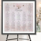 Forest Pink Heart Leaf Tree Poster