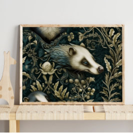 Forest Possum Hidden Animal | Possum Wall Print Poster