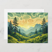 Forest Postkarte (Vorne/Hinten)