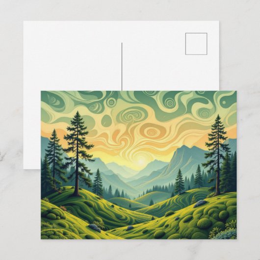 Forest Postkarte (Vorne/Hinten)