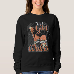 Forest Predator Animal Howling Wolf Girls Women Wo Sweatshirt