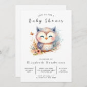 Forest Printable Owl Baby Dusche Einladung (Vorne/Hinten)