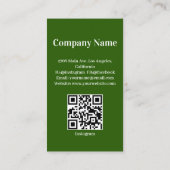 Forest Property Vacacation Rental Picture QR Code Visitenkarte (Rückseite)