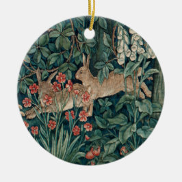 Forest Rabbits Tapestry Keramik Ornament