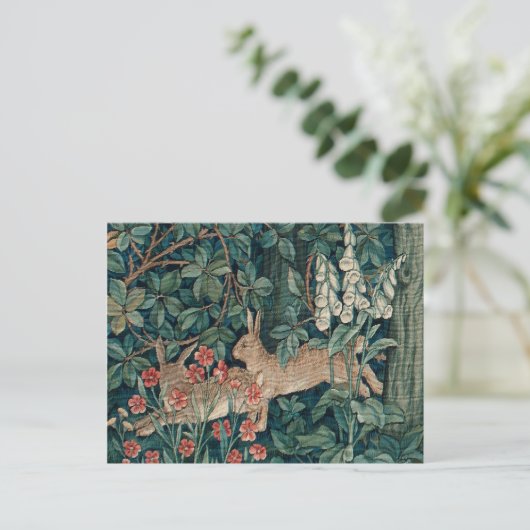 Forest Rabbits Tapestry Postkarte (Stehend Vorderseite)