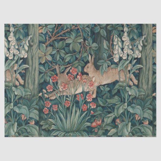 Forest Rabbits Tapestry Seidenpapier (Vorderseite)