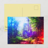 FOREST RAINBOW POSTCARD POSTKARTE (Vorne/Hinten)