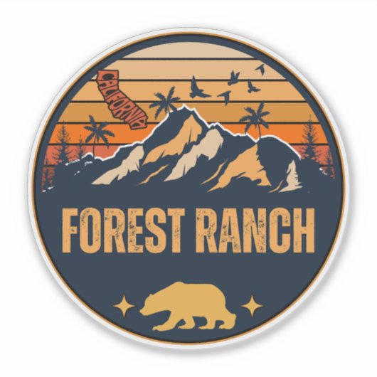 Forest Ranch, Kalifornien Aufkleber (Vorderseite)