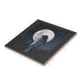 Forest Raven Cold Moon Fliese (Seite)