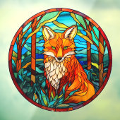 Forest Red Fox Imitate gestanztes Glas Fensteraufkleber (Blatt 3)