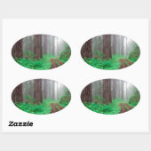 Forest Redwood Ovaler Aufkleber (Blatt)