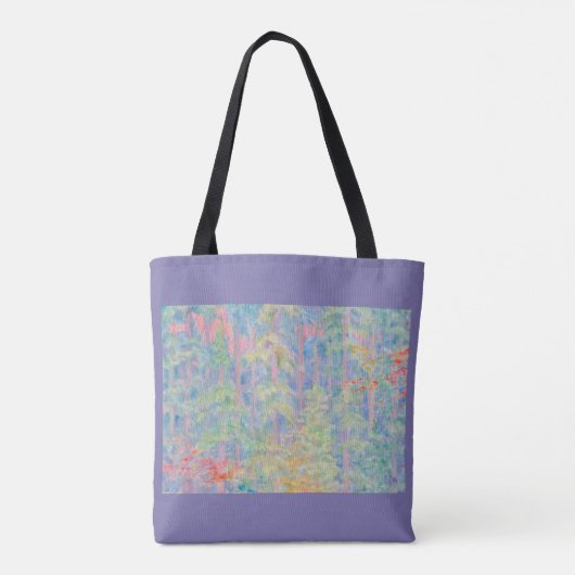 Forest Reverie Lila Tote Bag Tasche (Rückseite)