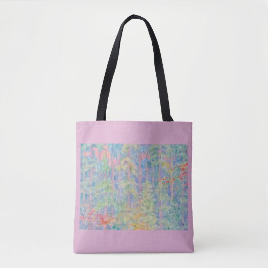 Forest Reverie Rosa Tote Tasche (Vorderseite)