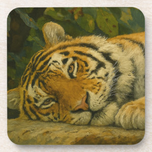 Forest Reverie - Tiger im Dschungellicht Getränkeuntersetzer