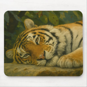 Forest Reverie - Tiger im Dschungellicht Mousepad