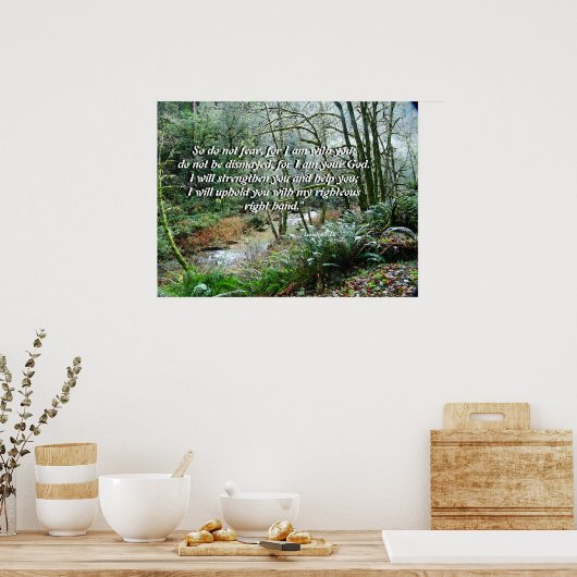 Forest River Isaiah 41:10 Print Poster (Küche)