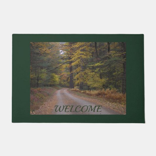 "Forest Road in Herbst" Doormat Fußmatte (Vorderseite)