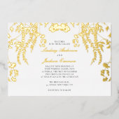 Forest Rustic Elegante Einfache Hochzeit Folieneinladung (Vorderseite)