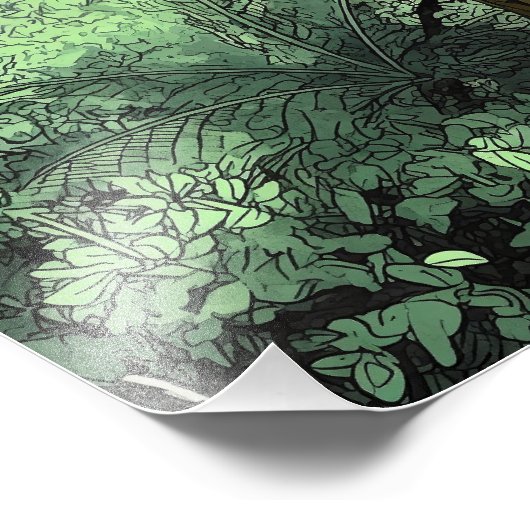 Forest Saddleback Bird Fotodruck (Ecke)