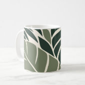Forest Sage Tropical Leaf Silhouette Kaffeetasse (Vorderseite Links)