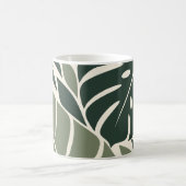 Forest Sage Tropical Leaf Silhouette Kaffeetasse (Mittel)