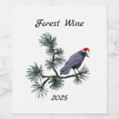 Forest Santa Crow Wine Labels Weinetikett (Einzelnes Label)