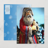 Forest Santa Feiertagspostkarte (Vorne/Hinten)