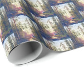 Forest Scene Bull Kuh Elch Carl Bøgh 1879 Geschenkpapier (Rolleneckpunkt)