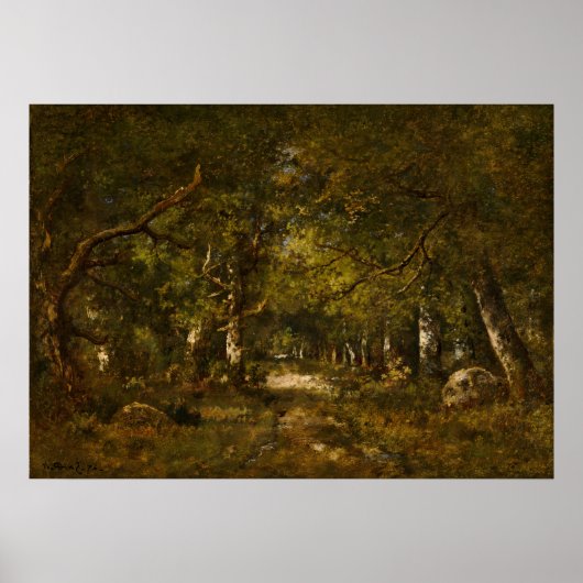 Forest Scene - Diaz de la Peña Kunst Poster (Vorne)