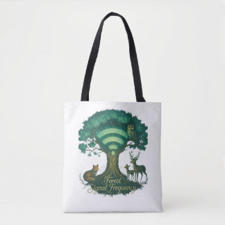 Forest Signal Frequency Tote Bag - Nature WiFi Art Tasche