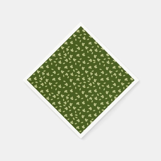 Forest Simple Green Leaf Muster Joint Baby Dusche Serviette (Ecke)