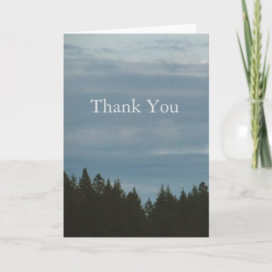 forest skyline card dankeskarte (Vorderseite)