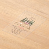 Forest, Sleigh, Lights Gold Christmas Company Acryleinladungen (Ablage )