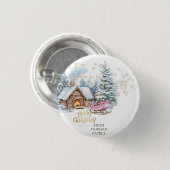 Forest Snow House Sleigh Button (Vorne & Hinten)