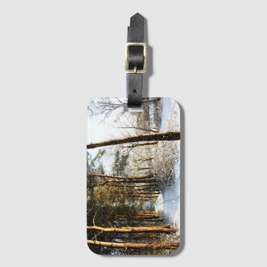 Forest Snow Scene bc ltcna Gepäckanhänger (Vorderseite Vertikal)