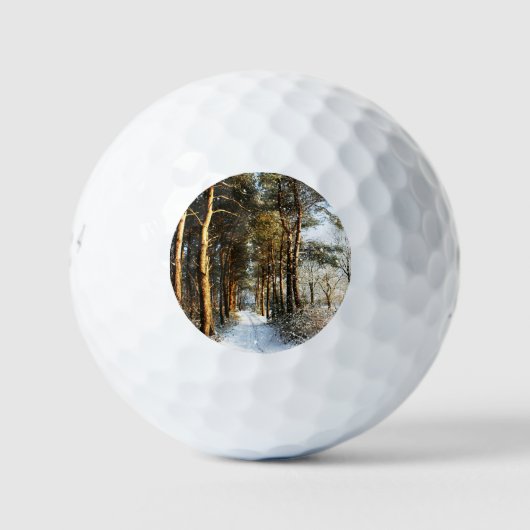 Forest Snow Scene be6 gbcna Golfball (Vorderseite)