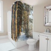 Forest Snow Scene Duschvorhang (Beispiel)